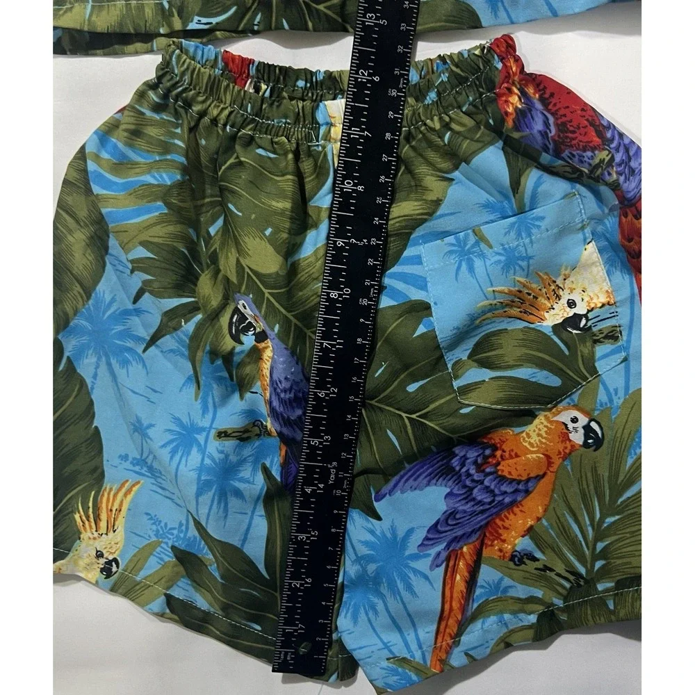Rima Outfit Boys Medium (3/4 year old) Blue Hawaiian Beach Summer Vacation